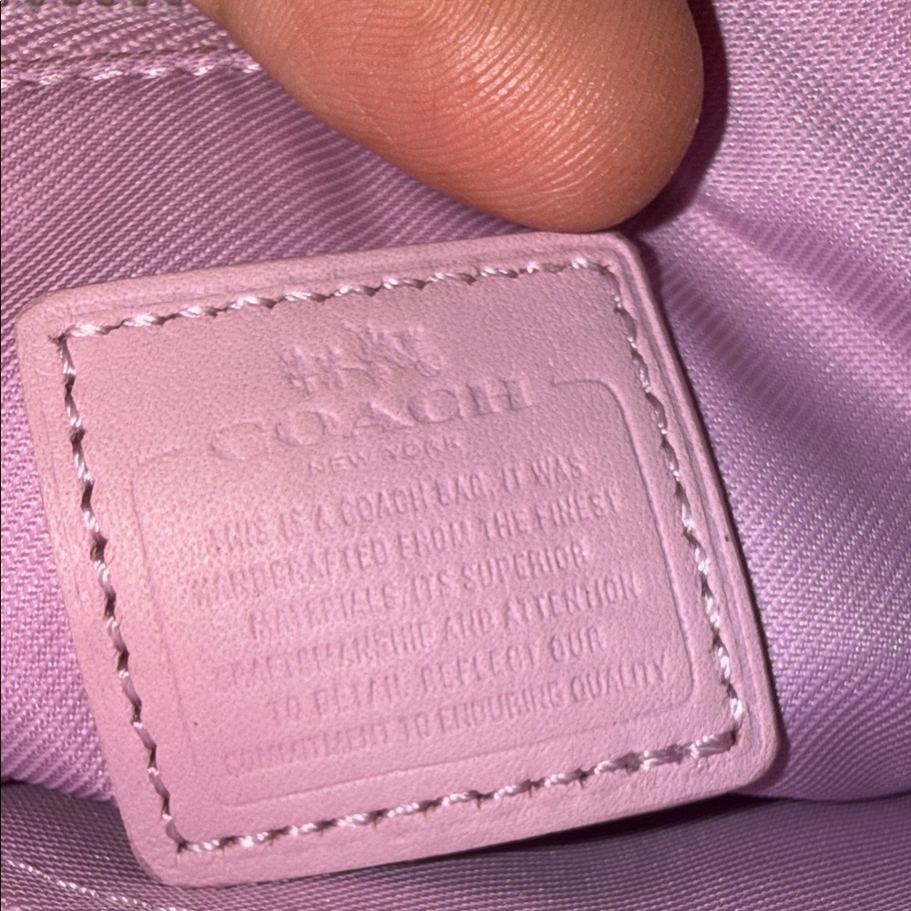 Coach double zip Light purple Leather Wristlet - Picture 8 of 14